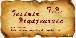 Tešimir Mlađenović vizit kartica